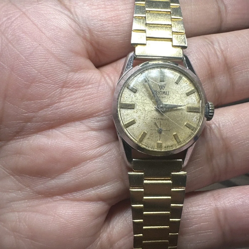 Works VTG Precimax 17 Jewels Ladies Watch Subdial Swiss Made Manual Wind 25mm 6